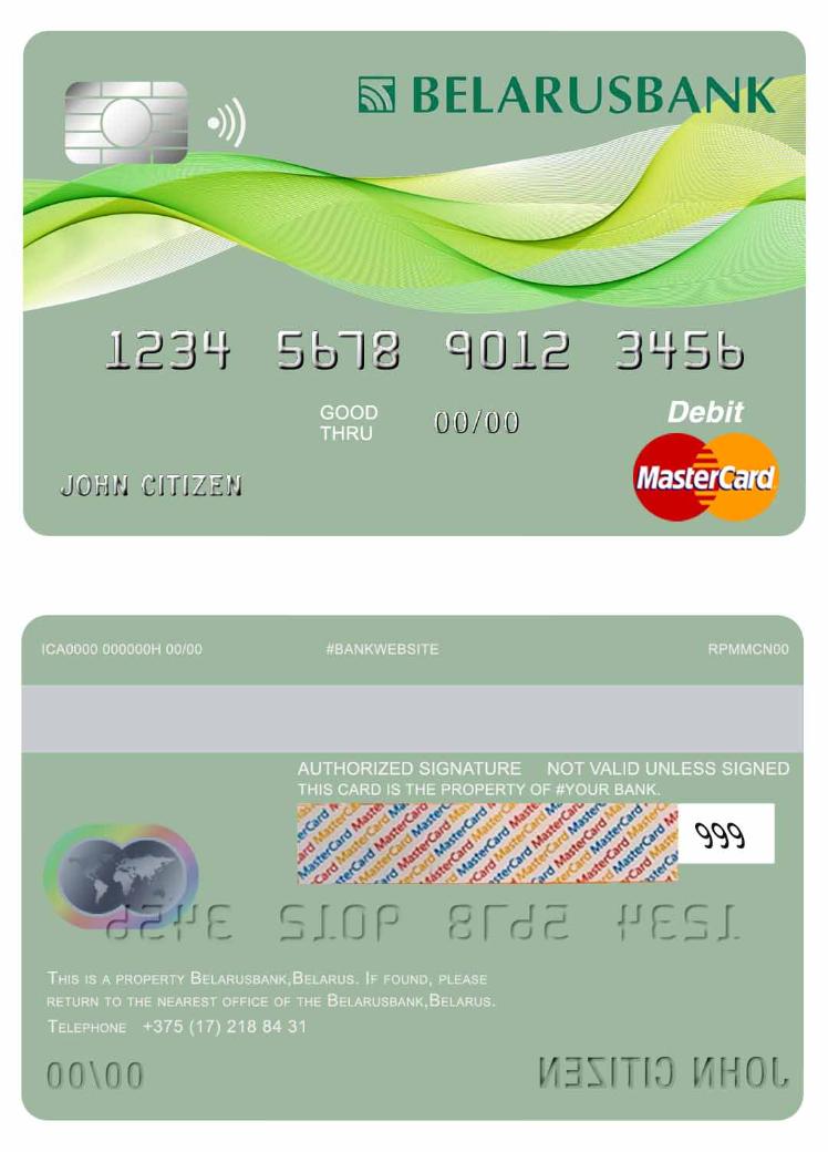 Belarus Belarusbank mastercard
